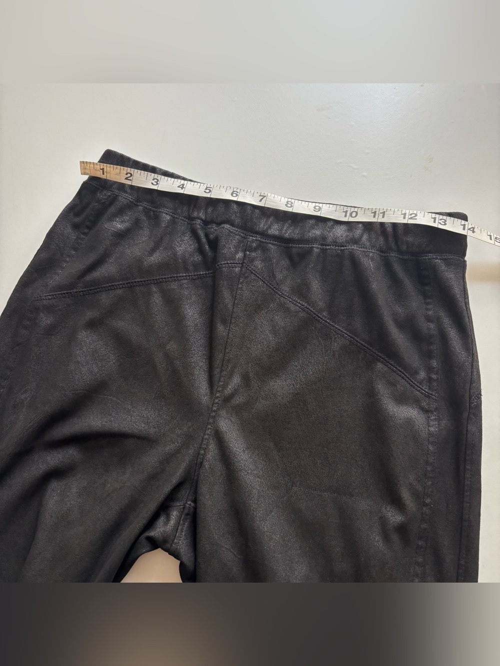 Free People faux suede black leggings Small ankle length moto edgy grunge goth - Picture 13 of 15